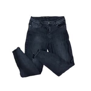 STS blue size 28 emma ankle skinny jeans women black raw hem distressed denim
